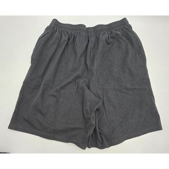 Vintage Champion Mens Authentic Black Shorts Size Large Cotton/Polyester Blend - Picture 3 of 7